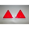 Horse Trailer Red Rear Triangles with white border